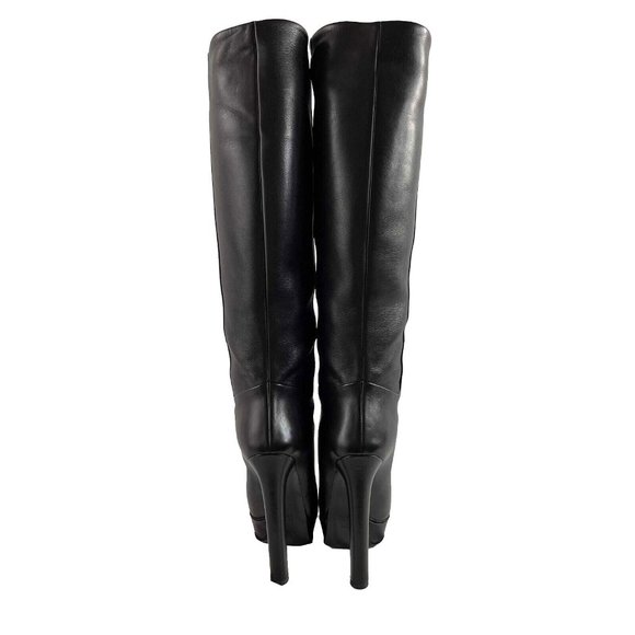 Gucci  Leather Platform Knee High Boots IT 35.5 US 5.5 Brown - Picture 3 of 9